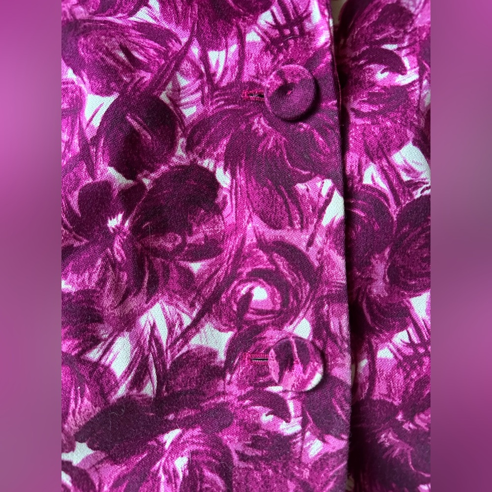 Talbots Pink Floral Blazer Jacket Plus Size 22W Rose Print Statement - Picture 4 of 7